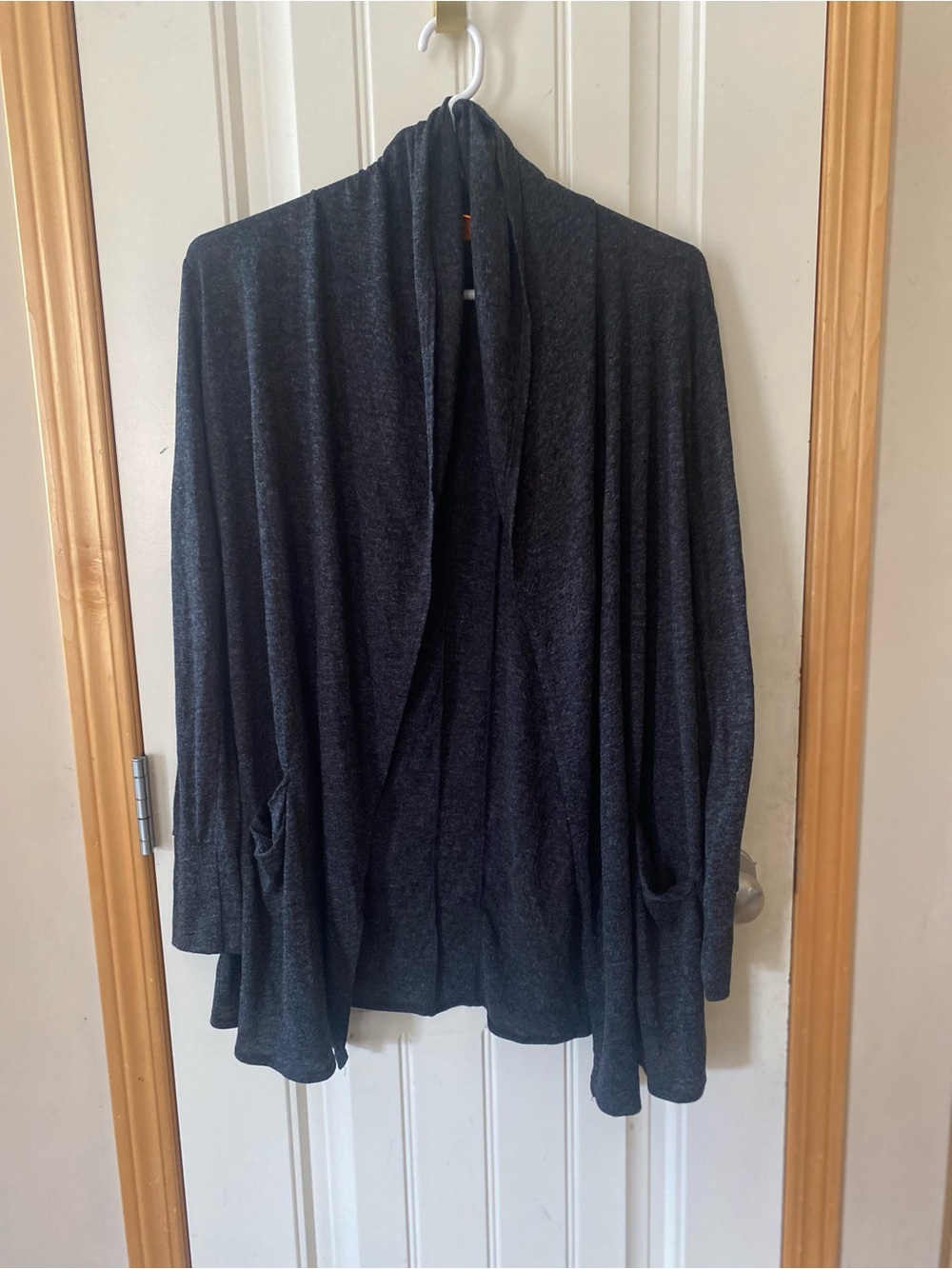 Joe Fresh Charcoal Open-Front Cardigan